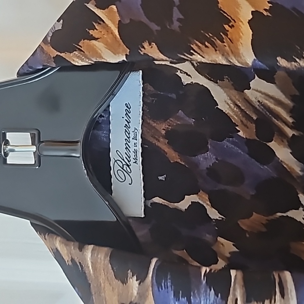 Blumarine Leopard Print Silk Shirt Size 42 - Picture 2 of 7